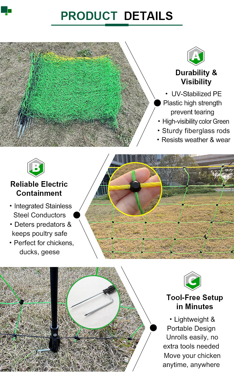 hps fence electric poultry netting