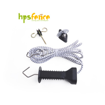 Plastic Bungee Gate Kit For Electric Fencing,with Bungee,UV Resistance Insulated Handle with Zinc Plated Hook,Wholesale Spring Gate Handle