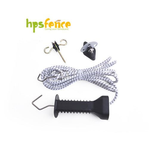 Plastic Bungee Gate Kit For Electric Fencing,with Bungee,UV Resistance Insulated Handle with Zinc Plated Hook,Wholesale Spring Gate Handle