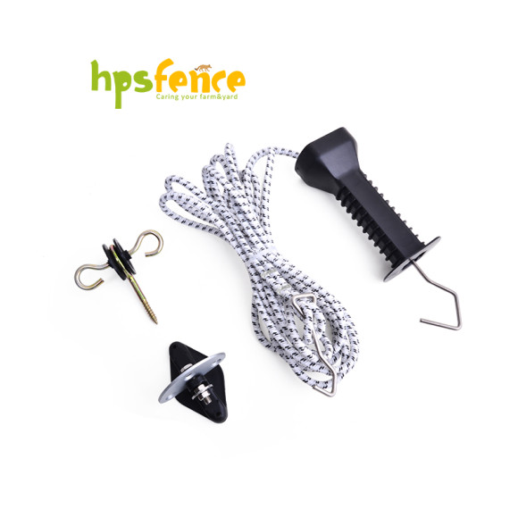 Plastic Bungee Gate Kit For Electric Fencing,with Bungee,UV Resistance Insulated Handle with Zinc Plated Hook,Wholesale Spring Gate Handle