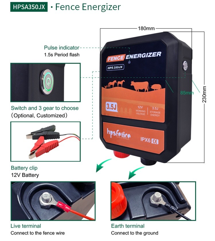 hps fence AC-Powered Electric Fence Energizer