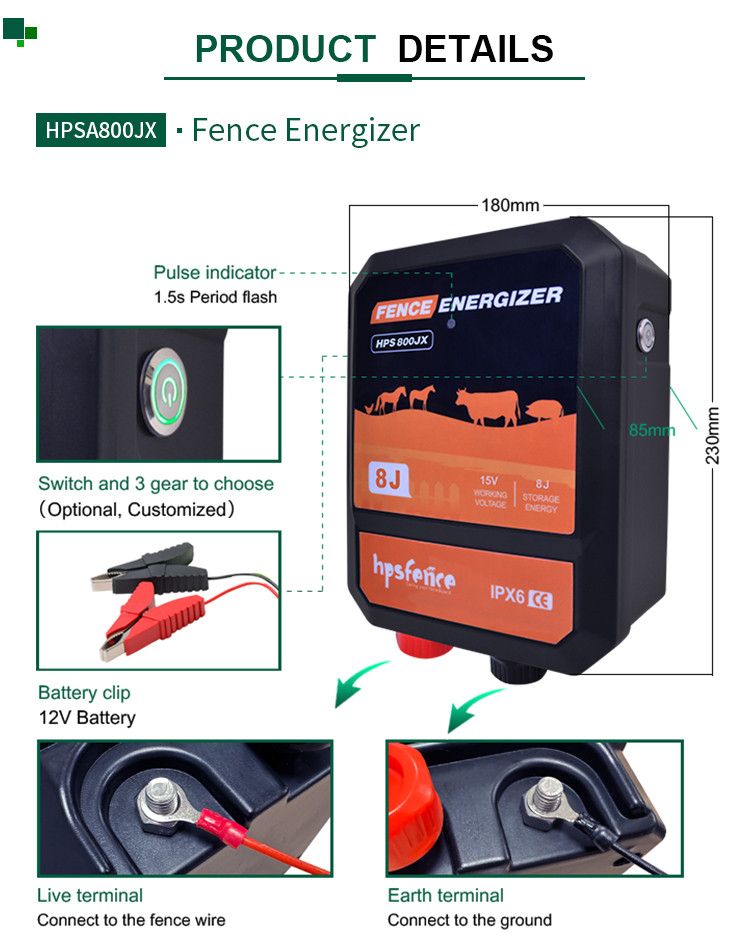 hps fence AC-Powered Electric Fence Energizer