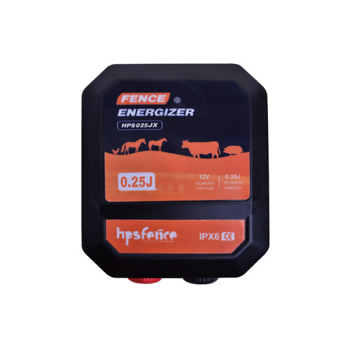 HPS025JX Electric Fence Charger 2.5J Input Energy  Range IPX6 Waterproof Electric Fence Energizer for Farm Livestock