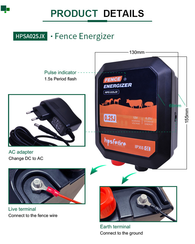 hps fence AC-Powered Electric Fence Energizer
