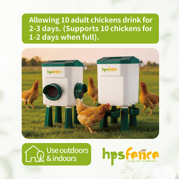 11L/12KG Automatic Poultry Waterer & Feeder Set