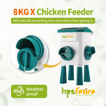 7L+8KG Automatic Poultry Waterer and Feeder Set With 4 Water Cups , Automatic Chicken Drinker for Outside or Indoor