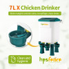 7L+8KG Automatic Poultry Waterer and Feeder Set With 4 Water Cups , Automatic Chicken Drinker for Outside or Indoor