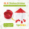 6L Waterer 8KG Automatic Chicken Feeder Set with 4 Drinking Cups for Outdoor Indoor Backyard Poultry