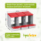 3 Compartment Washable Plastic Chicken Nesting Box with Removable Trays for Laying Hens Poultry Coop Farm