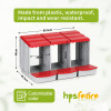 3 Compartment Washable Plastic Chicken Nesting Box with Removable Trays for Laying Hens Poultry Coop Farm