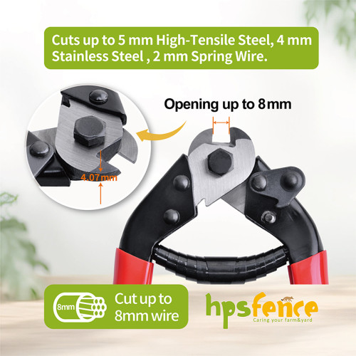 8"CABLE CUTTER HIGH CUTTING CAPACITY Heavy-Duty Cutting for Bicycle Cable, Steel Wire & Wire Rope