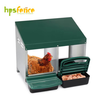 2-Hole Automatic Chicken Nesting Box with Roll Away Egg Tray for Poultry Farm