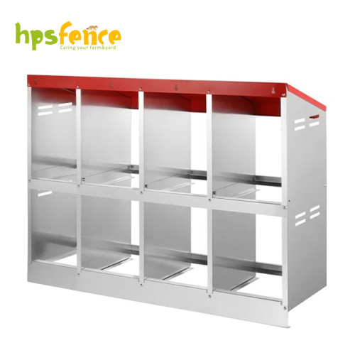 8-Compartment Roll Out Chicken Nesting Box with Egg Trays