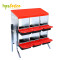 6-Compartment Roll Out Chicken Nesting Box with Egg Trays With metal supports