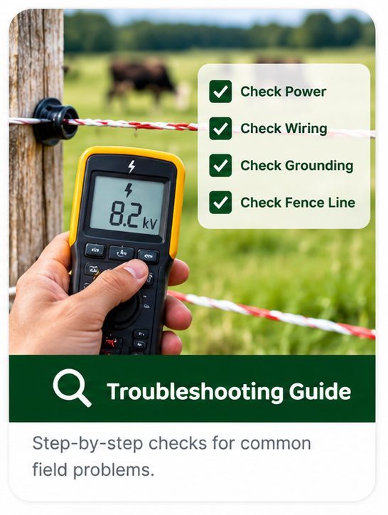HPS FENCE troubleshooting guide solar charger