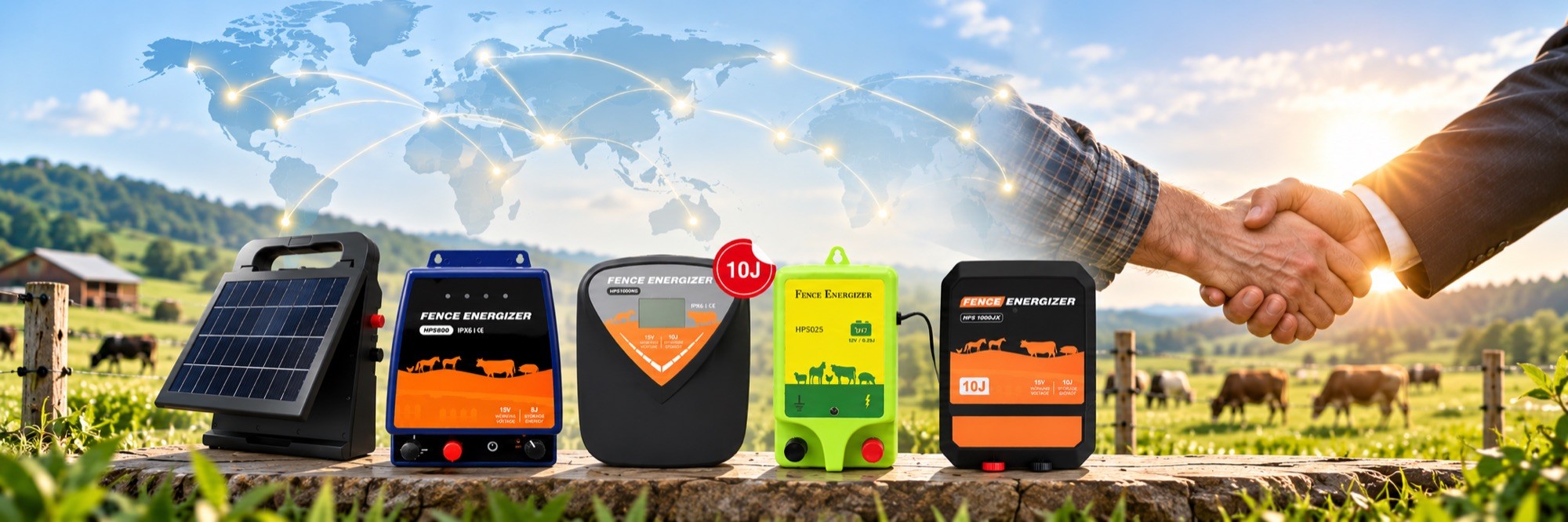 HPS FENCE electric fence energizer wholesale banner for global distributor recruitment