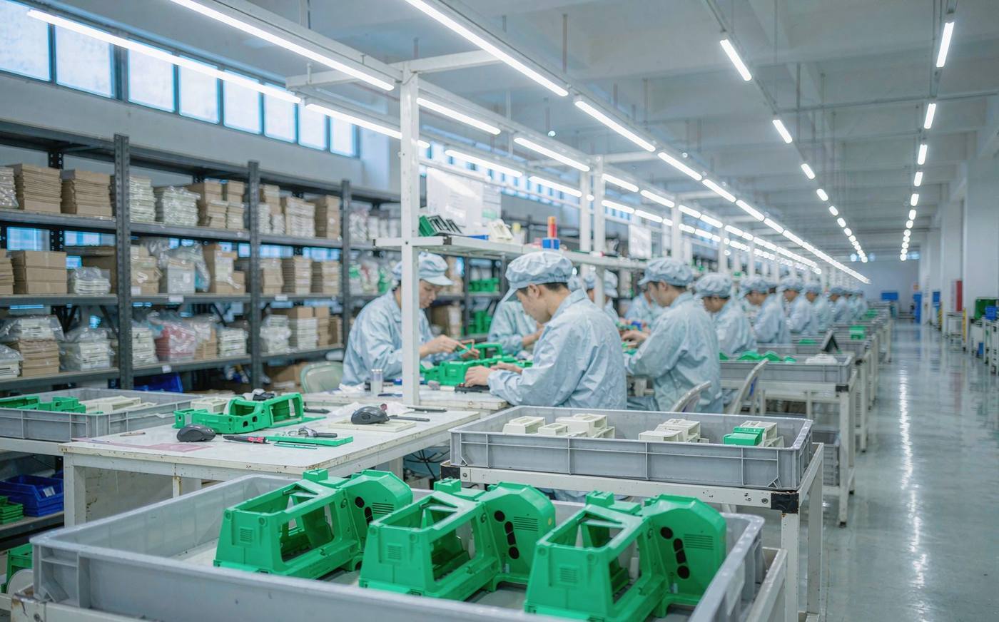 Electric fence energizer production line at the HPS FENCE factory