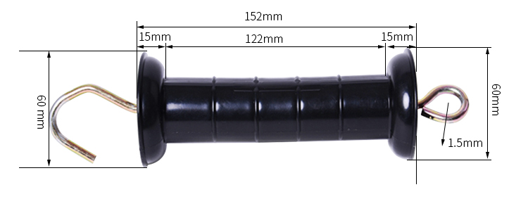 HPS Fence black gate handle