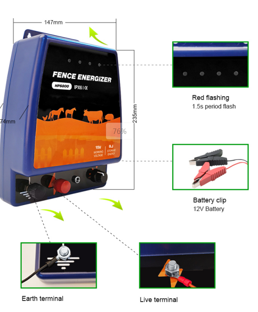 hps fence electric fence energizer