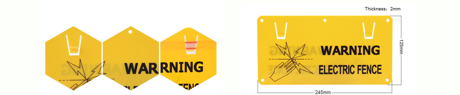 Electric Fence Warning Signs