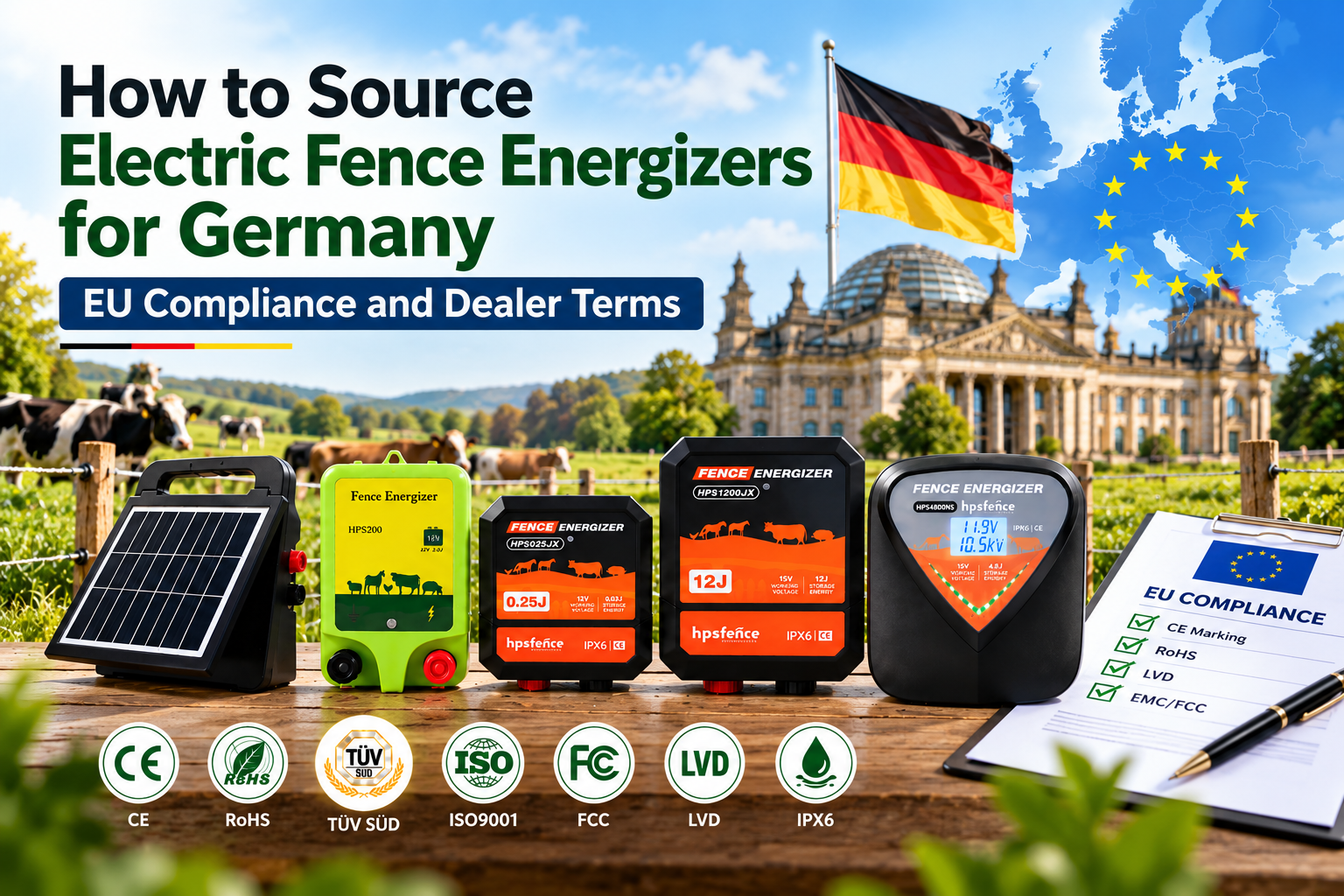 How to Source Electric Fence Energizers for Germany: EU Compliance and Dealer Terms
