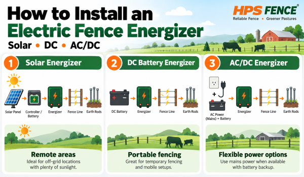 How to Install an Electric Fence Energizer: Solar, DC and AC/DC