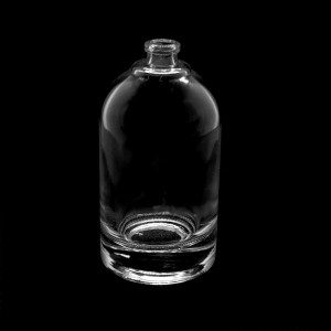 Botella de spray de perfume al por mayor negra redonda, fabricantes vacíos, botellas GP