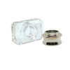 Clear surlyn custom plastic overcaps perfume bottle closures with PP collar