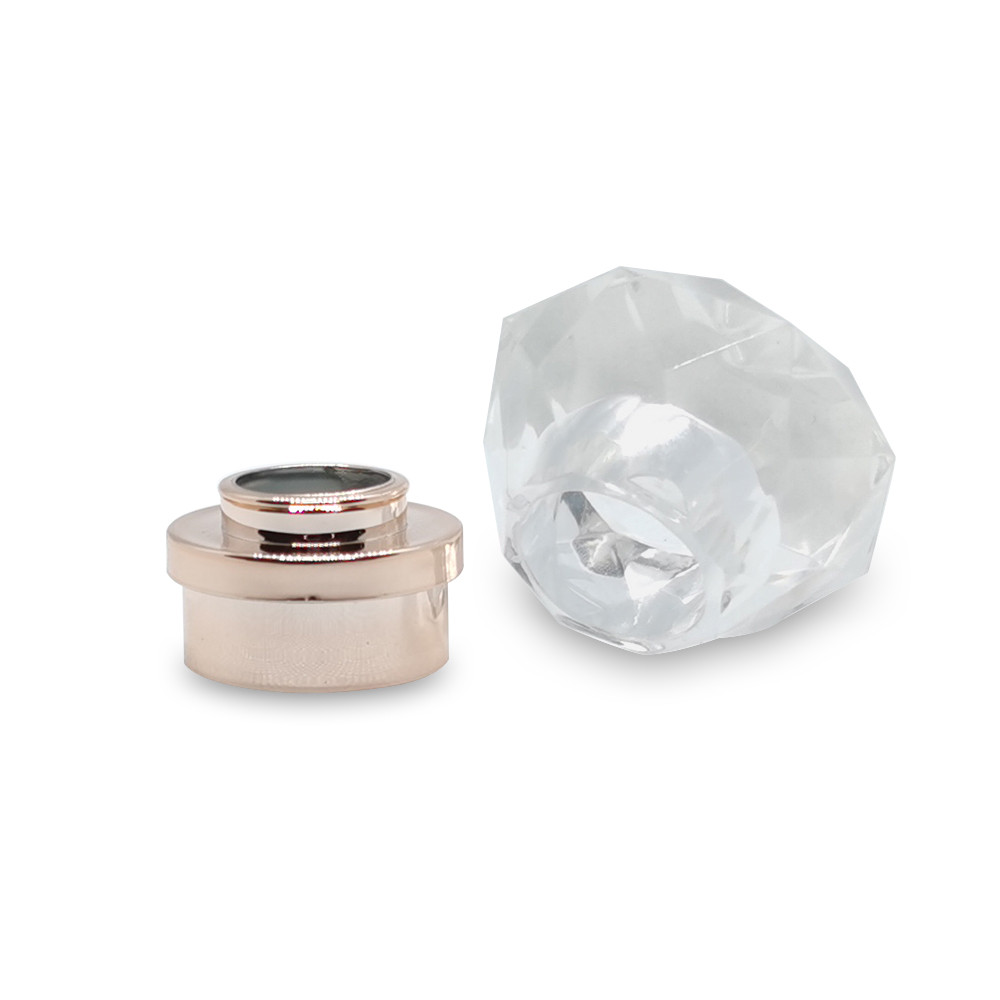 Clear diamond shape plastic bottle cap manufacturer for perfume
