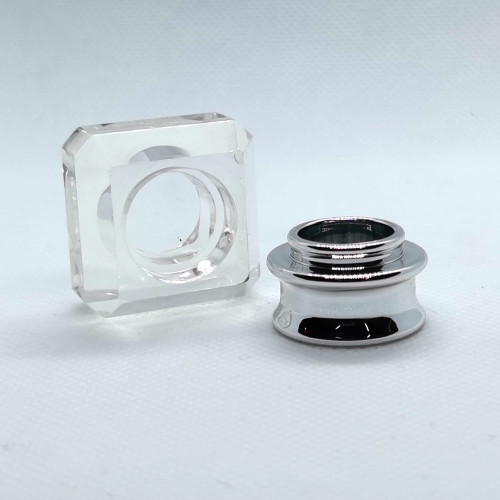 China wholesale transparent plastic perfume caps for glass bottles