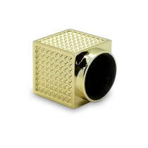Gold plated square perfume bottle caps wholesale | zamac perfume cap with PP inner cap | FEA 15mm | GP Bottles OEM ODM manufacturing