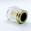 Parfum bottle cap transparent acrylic with gold PP insert customized | GP Bottles