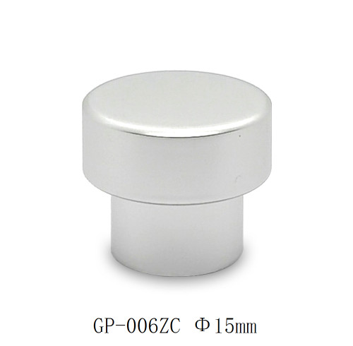 Matte silver perfume glass bottle caps with collar designs wholesale | zamac perfume cap | cap with PP inner | GP Bottles OEM ODM Manufacturing