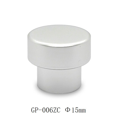 Matte silver perfume glass bottle caps with collar designs wholesale | zamac perfume cap | cap with PP inner | GP Bottles OEM ODM Manufacturing