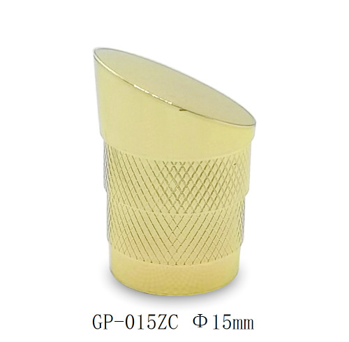 Women perfume with pointed cap golden zamac wholesale | zinc alloy perfume cap | GP Bottles OEM ODM Manufacturing
