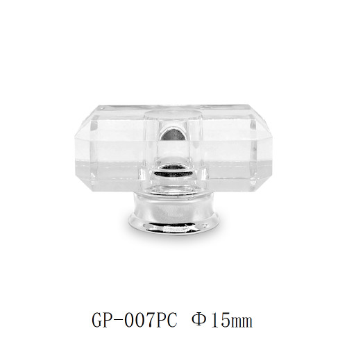 Clear surlyn custom plastic overcaps perfume bottle closures with PP collar