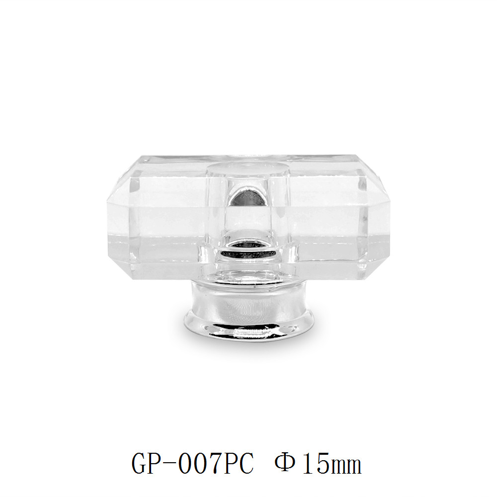Clear surlyn custom plastic overcaps perfume bottle closures with PP collar
