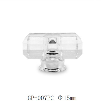 Clear surlyn custom plastic overcaps perfume bottle closures with PP collar