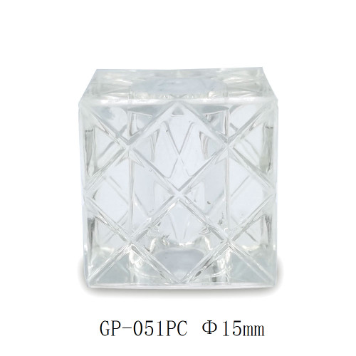 Fabricante de tapas de perfume surlyn transparentes de rayas cuadradas - GP Bottles