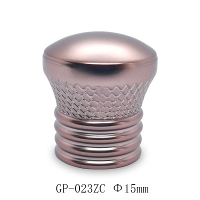 Fine plated zamac perfume cap wholesale | for 15mm neck glass bottle | match up female perfume | more colors available | GP Bottles Manufacturing