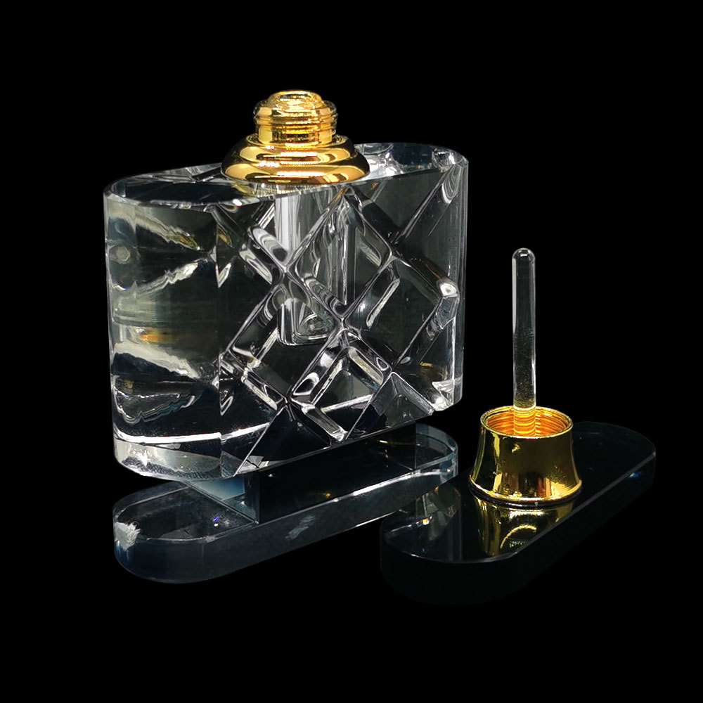 botella de perfume de cristal
