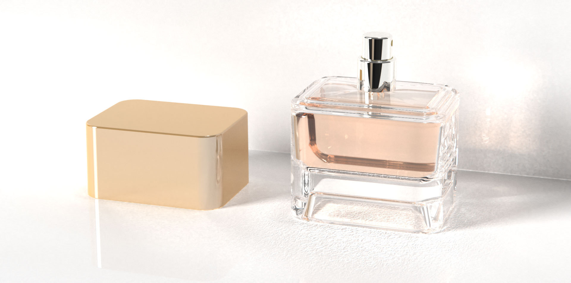 زجاجة عطر زجاجية 75 مل