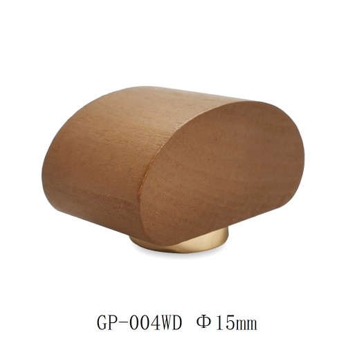 Wholesale wood cap for bottle, natrual beech wood,  deep red lacquer varnish, for FEA 15 perfum glass bottle | GP Bottles