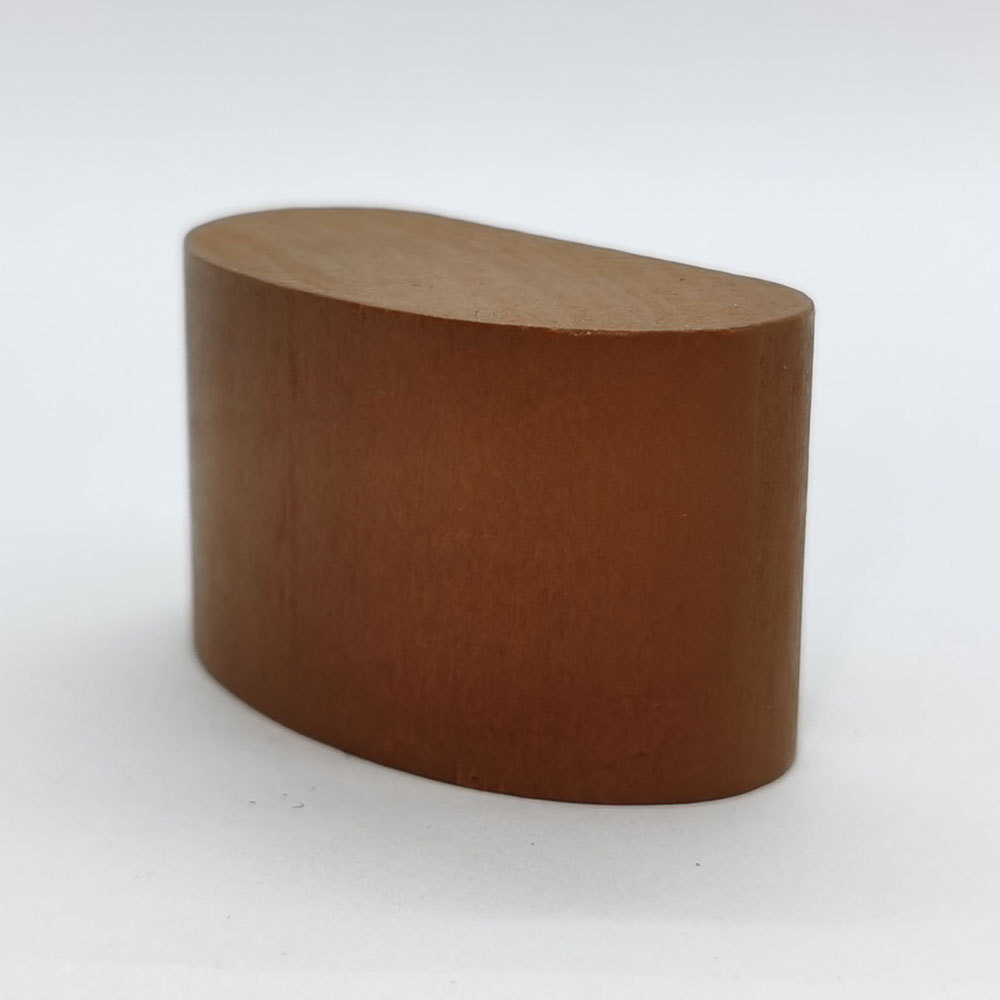 Wholesale wood cap for bottle, natrual beech wood,  deep red lacquer varnish, for FEA 15 perfum glass bottle | GP Bottles