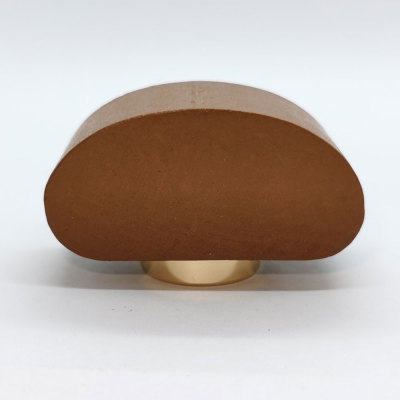 Wholesale wood cap for bottle, natrual beech wood,  deep red lacquer varnish, for FEA 15 perfum glass bottle | GP Bottles