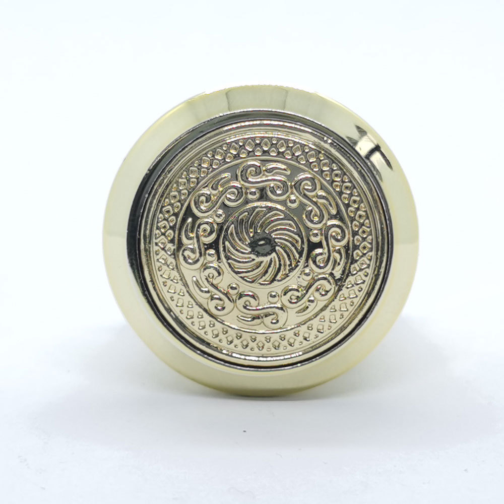 Golden bottle caps for luxury perfume packaging wholesale | zamac perfume cap | FEA 15 pump sprayer suitable |  GP Bottles OEM ODM Manufacturing