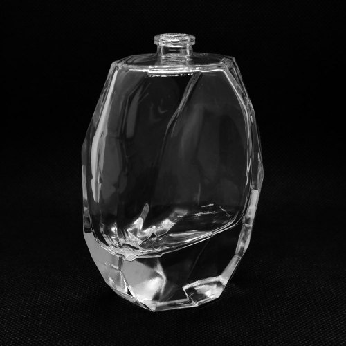 Botella de cristal vacía del perfume de la forma del diamante 100ml al por mayor | frasco de perfume de vidrio plano | Cuello de crimpado FEA de 15 mm | GP Bottles OEM ODM Fabricación