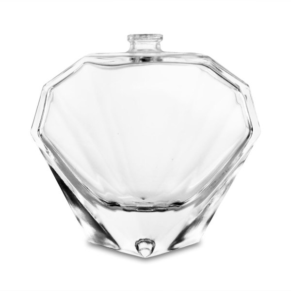 Frascos de perfume de vidrio en forma de abanico de 100 ml al por mayor | hermosos frascos de perfume de vidrio | Cuello FEA15, botella pulverizadora | Botellas de perfume GP al por mayor
