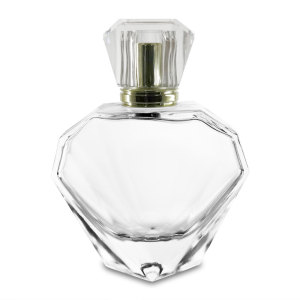 100ml fan-shaped glass perfume bottles wholesale | beautiful glass perfume bottles | FEA15 neck, sprayer bottle | GP Perfume Bottles Wholesale