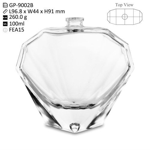 100ml fan-shaped glass perfume bottles wholesale | beautiful glass perfume bottles | FEA15 neck, sprayer bottle | GP Perfume Bottles Wholesale